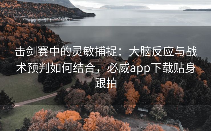 击剑赛中的灵敏捕捉：大脑反应与战术预判如何结合，必威app下载贴身跟拍  第2张